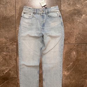 ZARA high rise ankle length straight jean NWT
